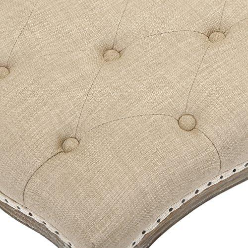 Ramsey Bench With Flat Black Nail Heads - Wheat/Natural Cream - Safavieh