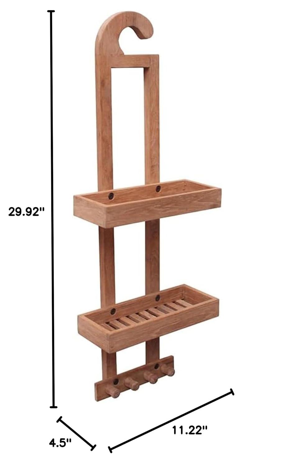 Nordic Teak Natural Shower Caddy - Beige