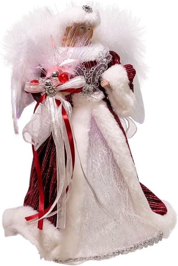 Angel Tree Topper with Fiberoptic LED Lights