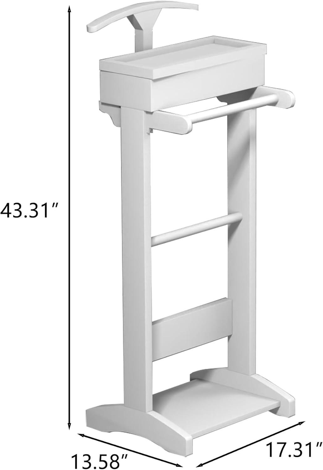 Lark Manor™ Portable Garment Rack Clothes Valet Stand With Storage Organizer Table Entryway Organizer Garment Rack