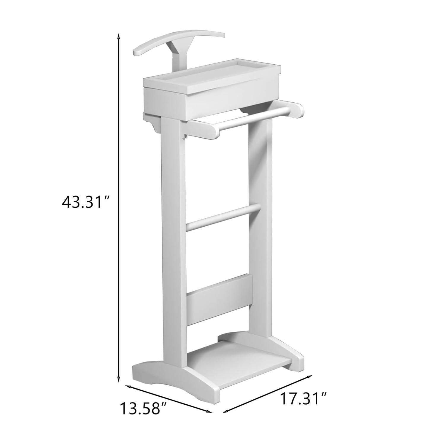 Lark Manor™ Portable Garment Rack Clothes Valet Stand With Storage Organizer Table Entryway Organizer Garment Rack