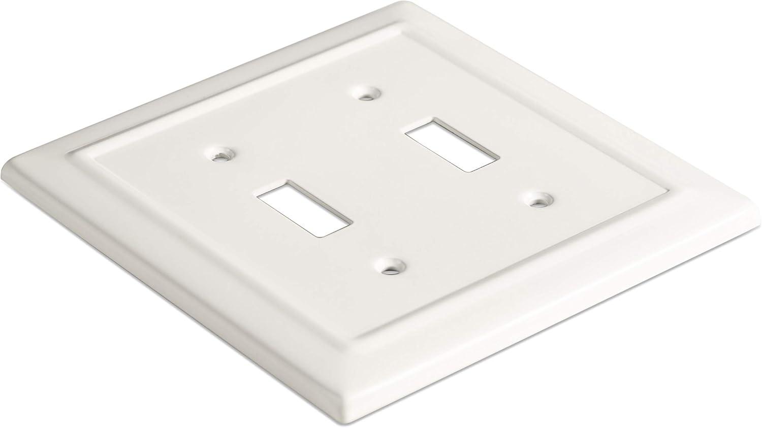 Monarch Abode Architectural 2 - Gang Toggle Light Switch Standard Wall Plate (Set of 2)