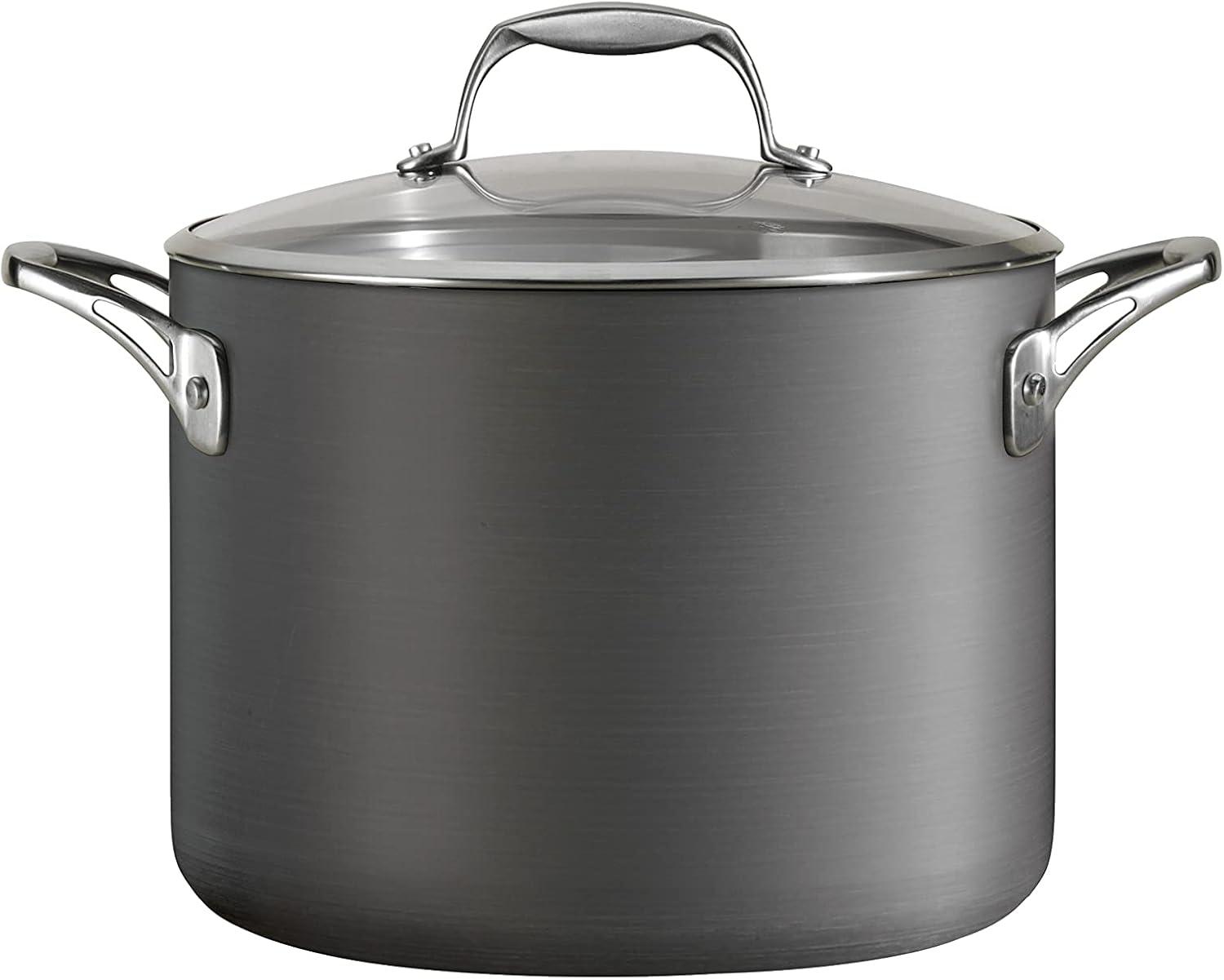 Tramontina 8 Qt Hard Anodized Aluminum Stock Pot with Lid