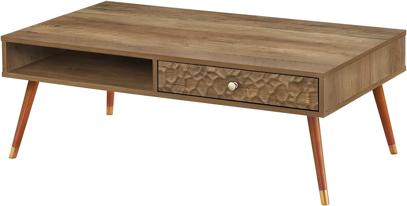 Monarch Specialties Coffee Table, Accent, Cocktail, Storage, Living Room, 44"L, Walnut Laminate