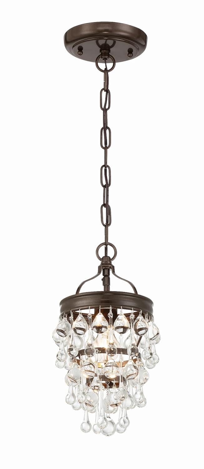 Crystorama Calypso 7 1/2"W Vibrant Bronze and Crystal Mini Chandelier