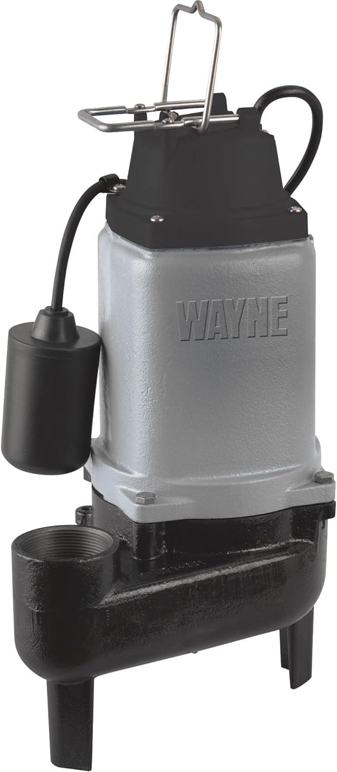 Wayne 1/2 HP Cast Iron Sewage Pump with Tether Float Switch