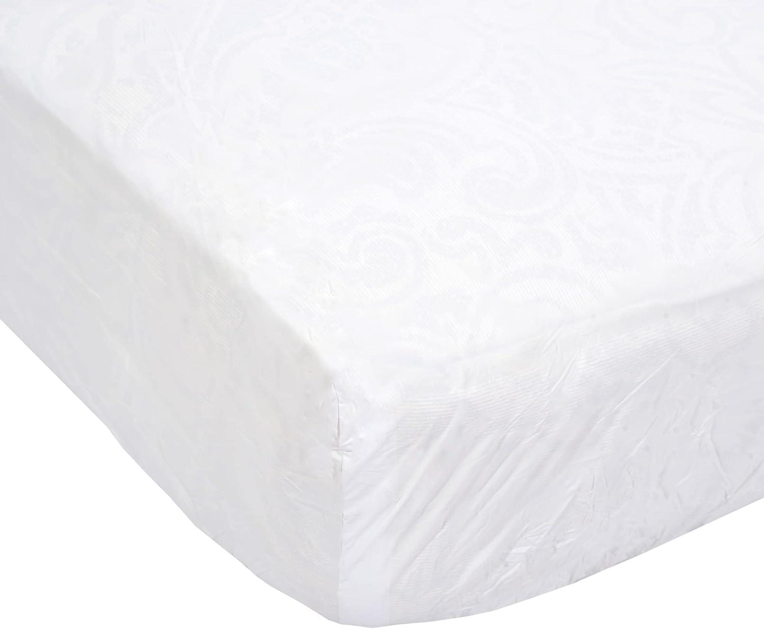 Mars Wellness Waterproof Vinyl Mattress Protector and Cover - White Mattress Cover Sheet Fitted Twin