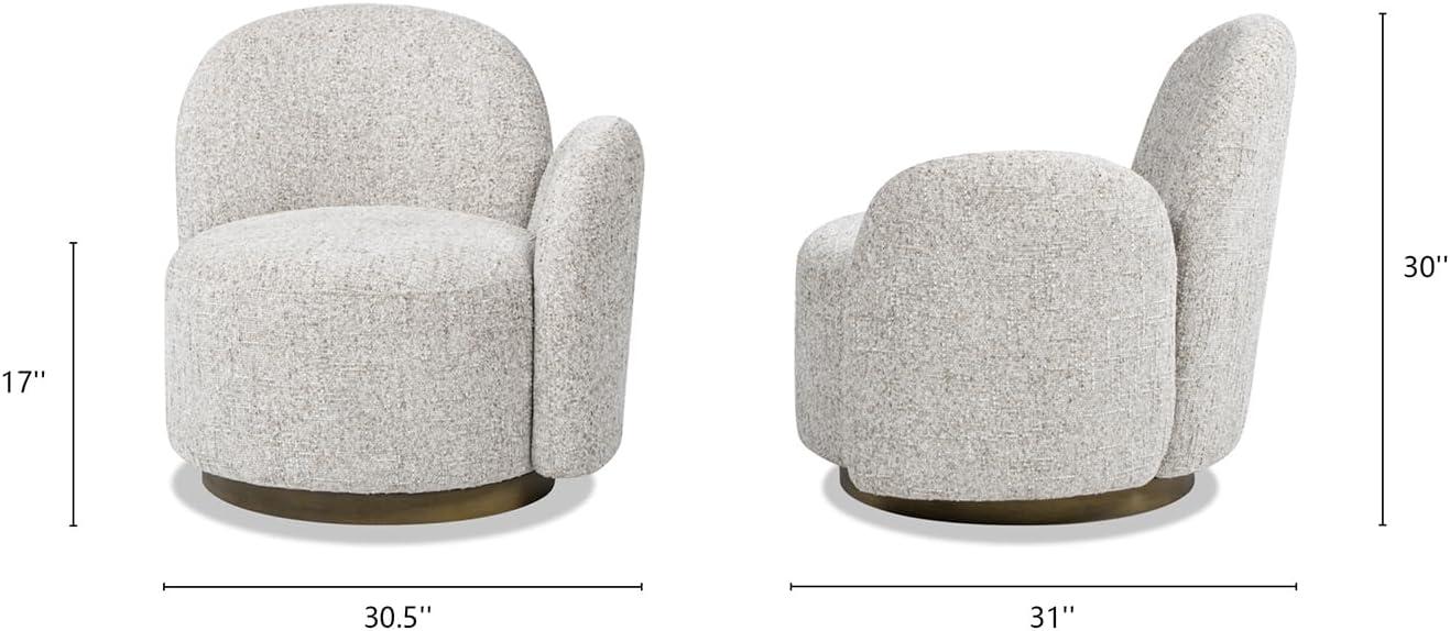 Jennifer Taylor Home Duo 31.5" RAF One-Arm Swivel Accent Chair