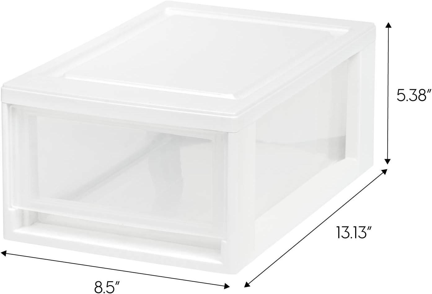 White Stackable Plastic Storage Drawer Unit