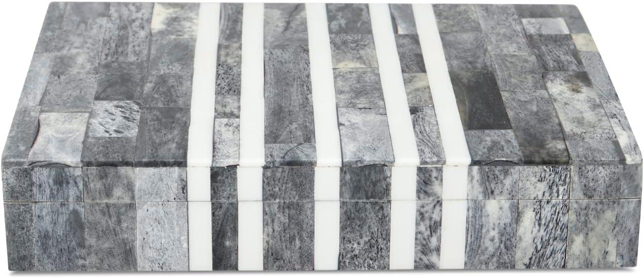 Handicrafts Home Decorative Box - Handmade Jewelry Organizer Box with Lid - Keepsake Box for Home Decor, Jewelry, Accessories, Collectibles - Modern Wooden Storage Box - Cafe, 8X6X1.5 inch