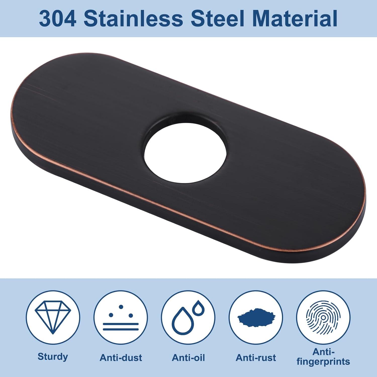 6.3 Inch Oil Rubbed Bronze Stainless Steel Escutcheon Plate