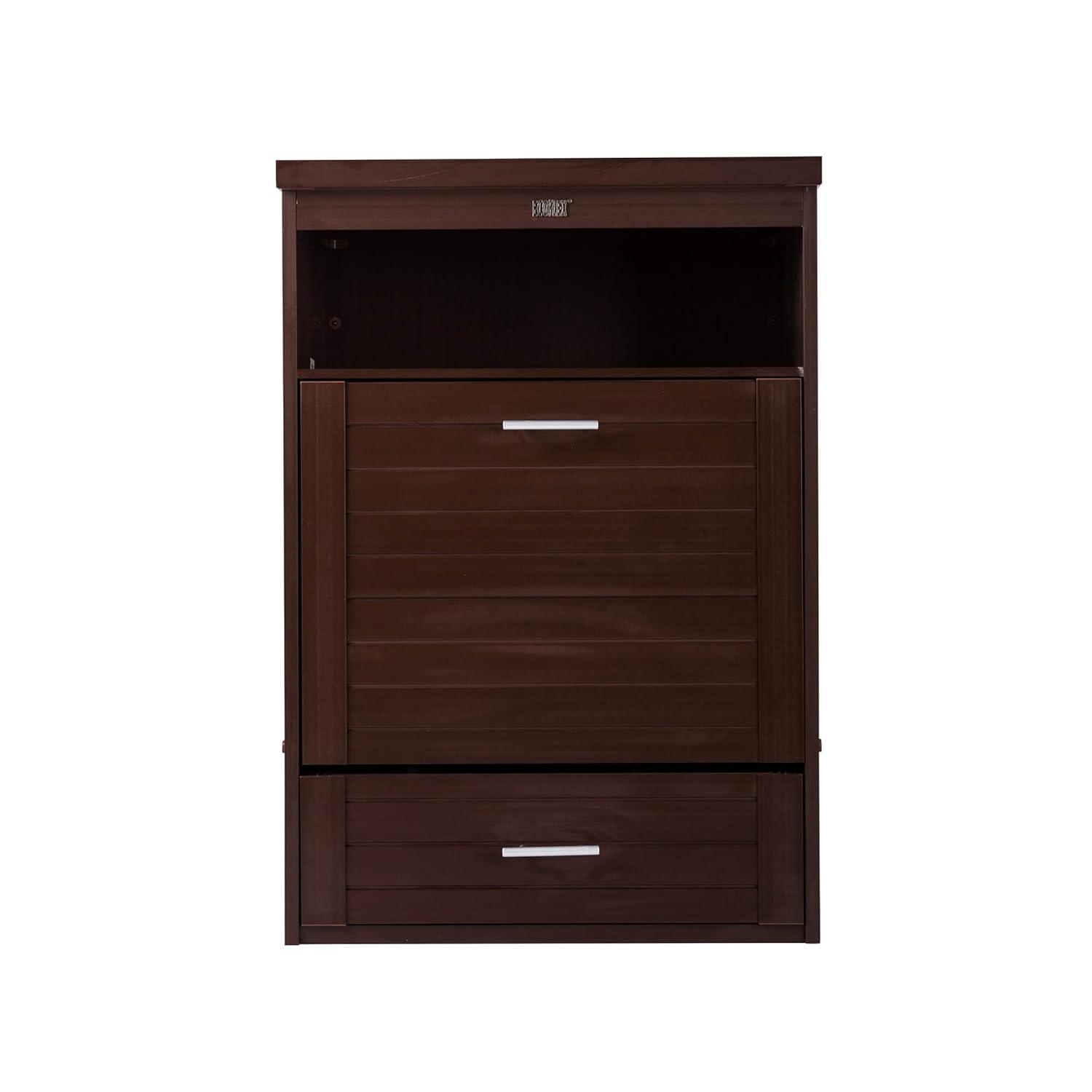 New Age Pet® ECOFLEX® Dog Food Pantry with Double Stainless Steel Bowls - Durable Composite, Includes 2x 32oz Bowls, Storage for 25 lbs of Dog Food, Easy Assembly, Moisture Resistant