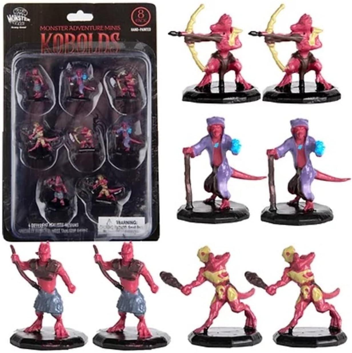 8 Painted Fantasy Kobold Mini Figures- All Unique Designs- 1" Hex-Sized Compatible with DND Dungeons and Dragons & Pathfinder and All RPG Tabletop Games…