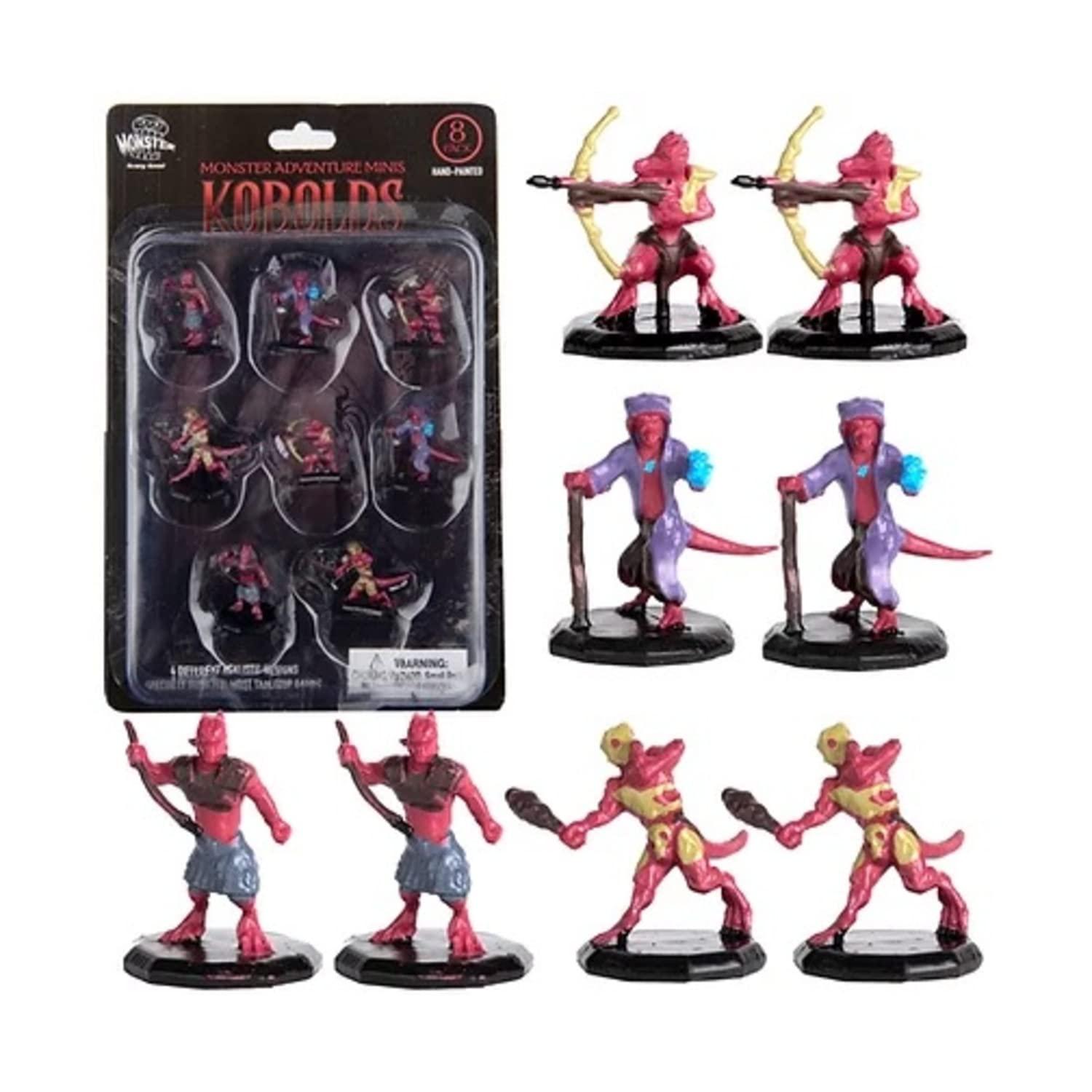 8 Painted Fantasy Kobold Mini Figures- All Unique Designs- 1" Hex-Sized Compatible with DND Dungeons and Dragons & Pathfinder and All RPG Tabletop Games…