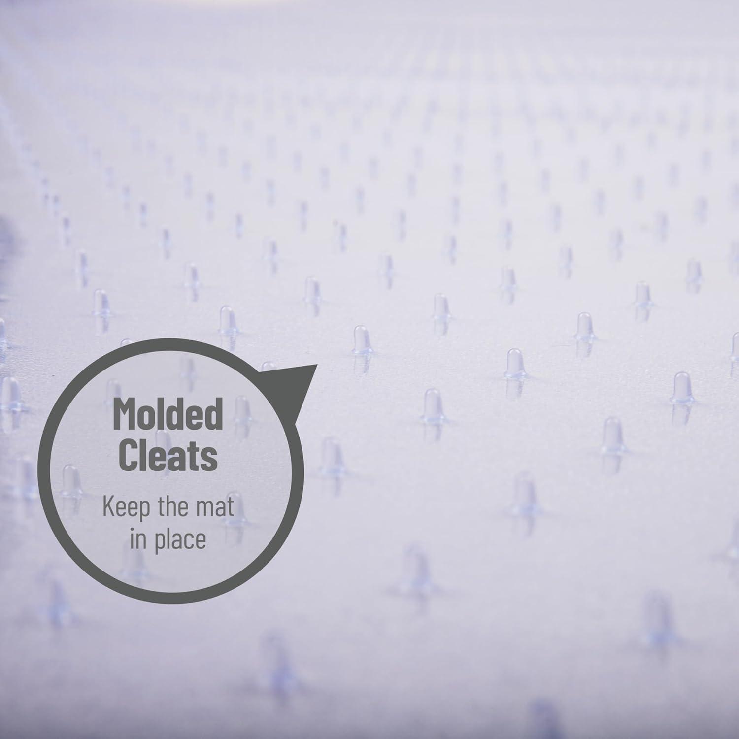 Mind Reader Mind Reader Office Chair Mat for Carpet, Under Desk Protector, Carpet Grips, Rolling, PVC, 47.5"L x 35.5"W x 0.125"H