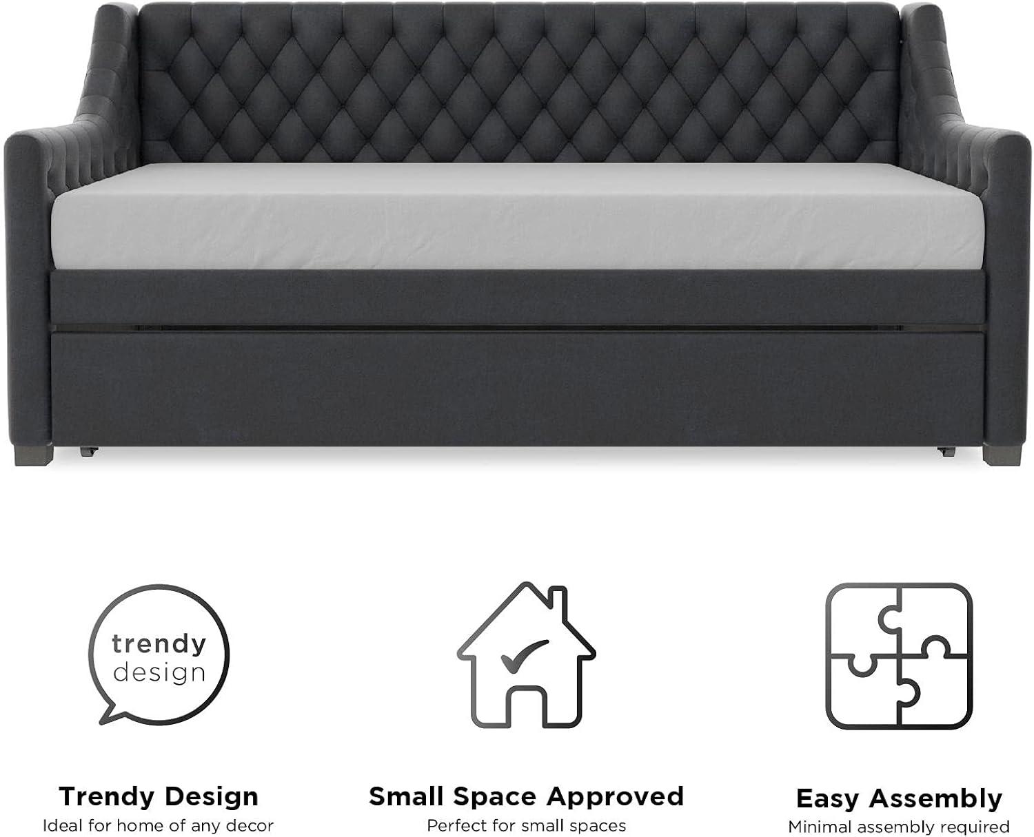 Monarch Hill Ambrosia Upholstered Daybed with Trundle
