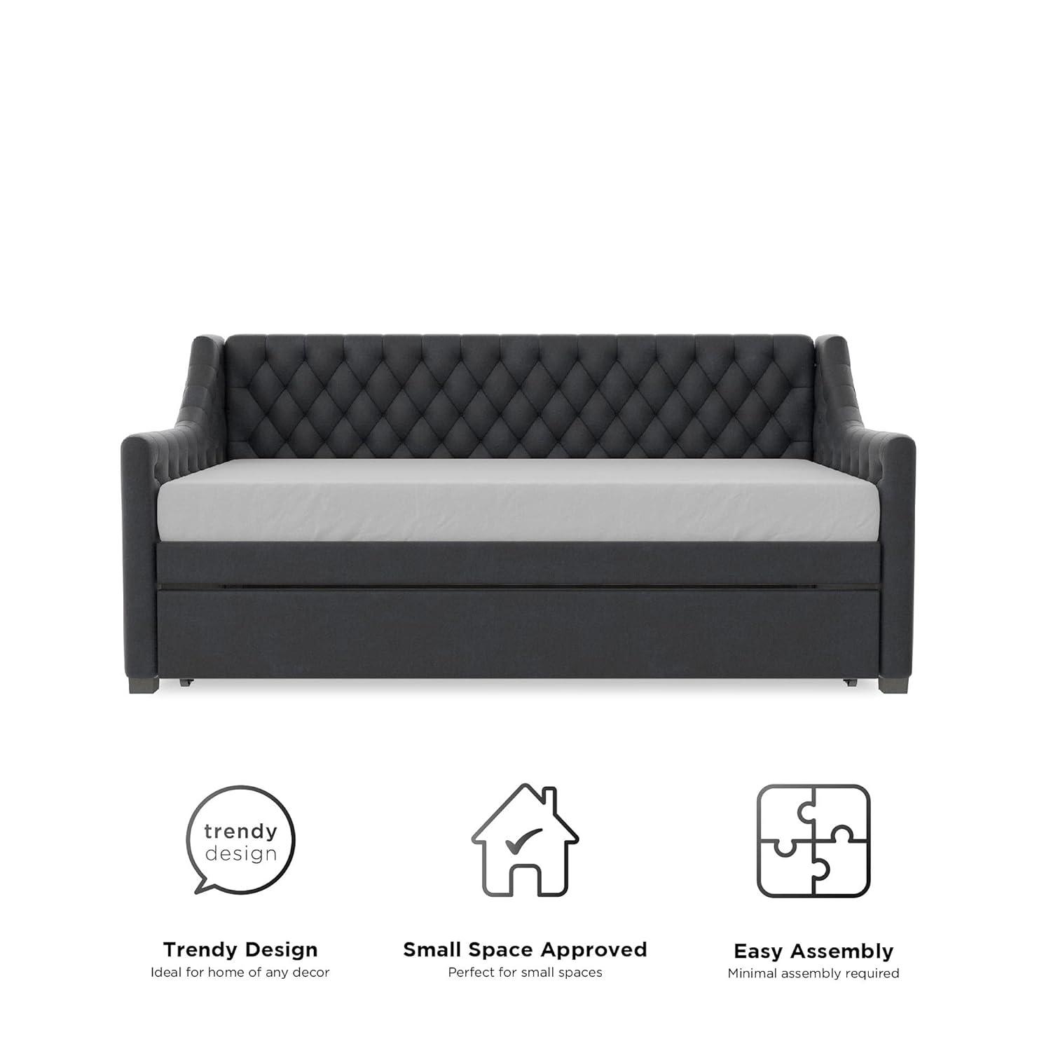 Monarch Hill Ambrosia Upholstered Daybed with Trundle