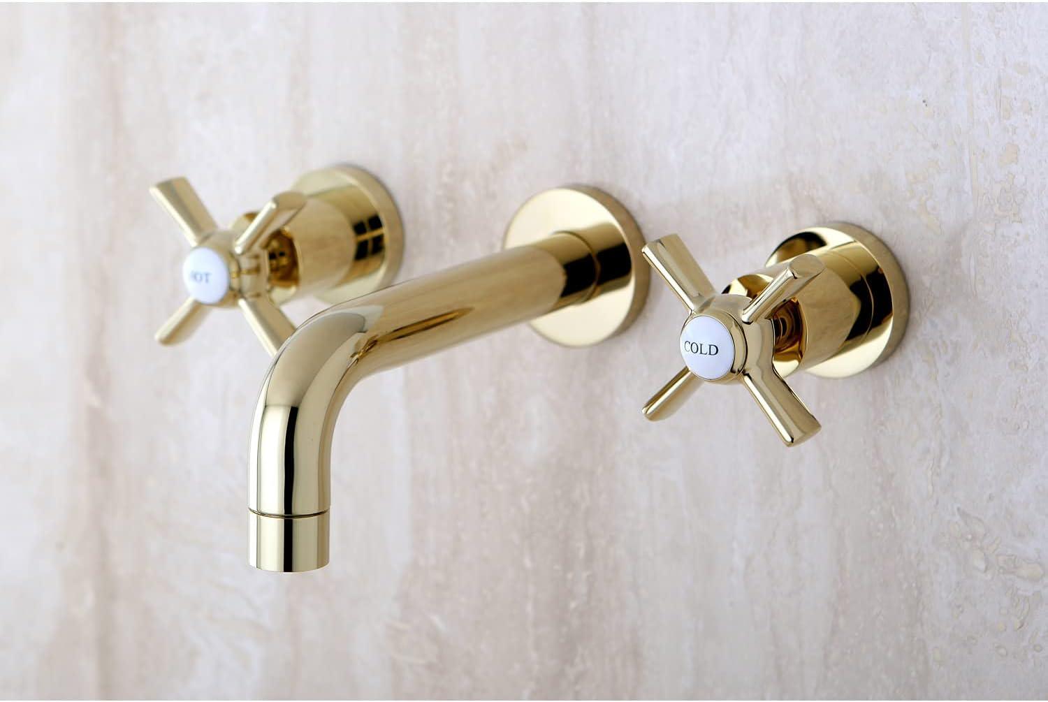 Kingston Brass KS8122ZX Kingston Brass Millennium Two-Handle 3-Hole Wall Mount Bathroom Faucet