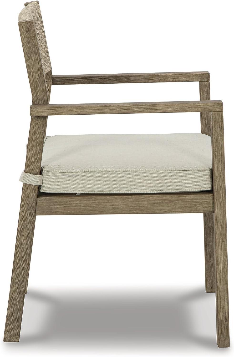 Eucalyptus Patio Dining Armchair with Cushion