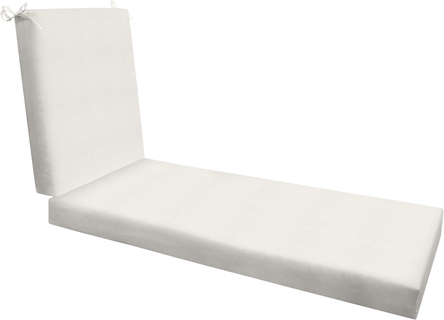 Honeycomb Outdoor Chaise Lounge Cushion - Textured Solid Bone