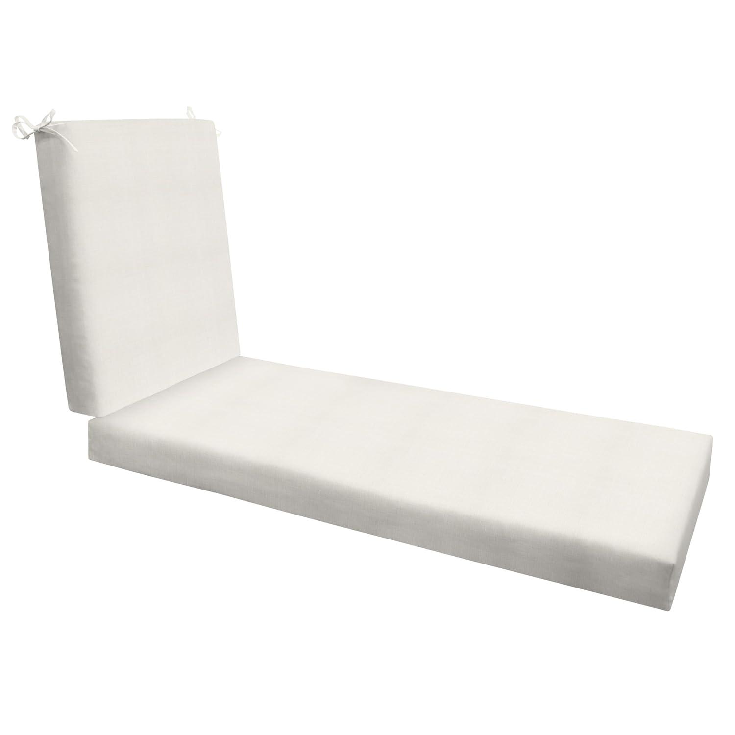 Honeycomb Outdoor Chaise Lounge Cushion - Textured Solid Bone