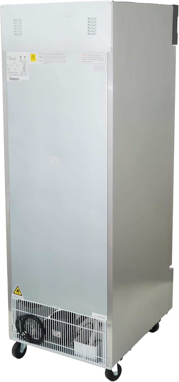 27" Stainless Steel Single Door Reach-In Commercial Freezer