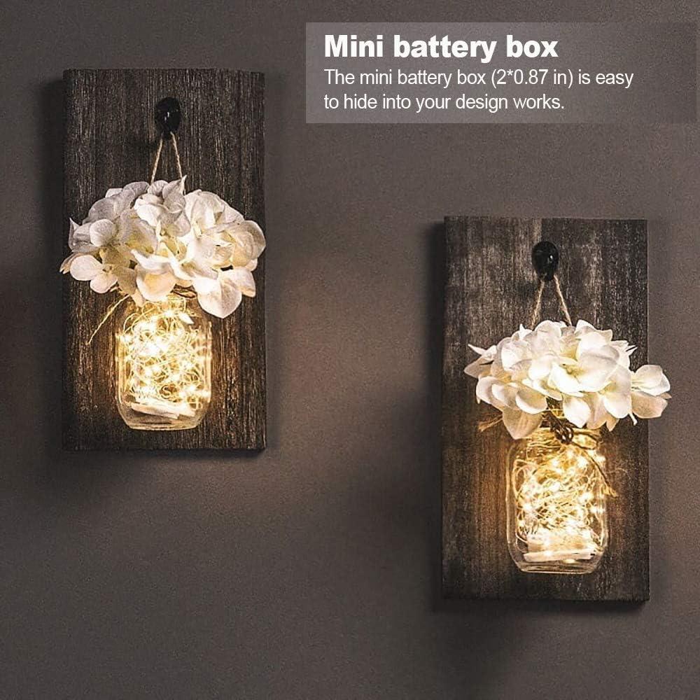 MUMUXI Fairy Lights Battery Operated Pack of 12 Warm White 7.2FT x20 LED String