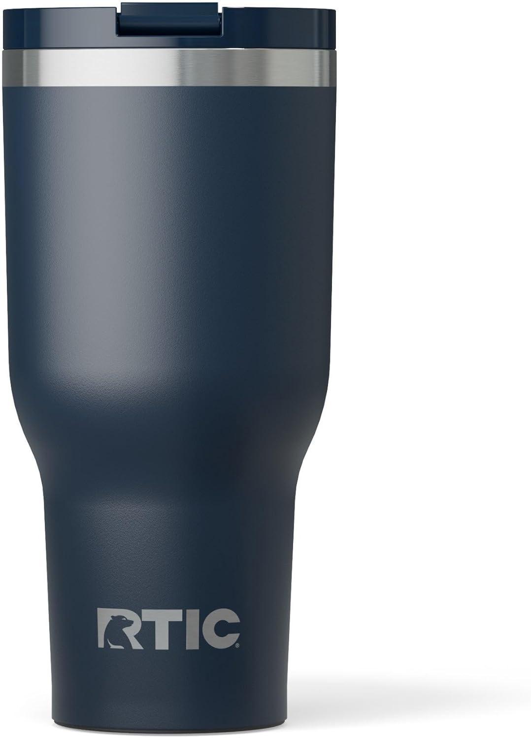 RTIC 40 oz Ceramic Lined Insulated Essential Tumbler, Leak-Resistant Lid, Navy