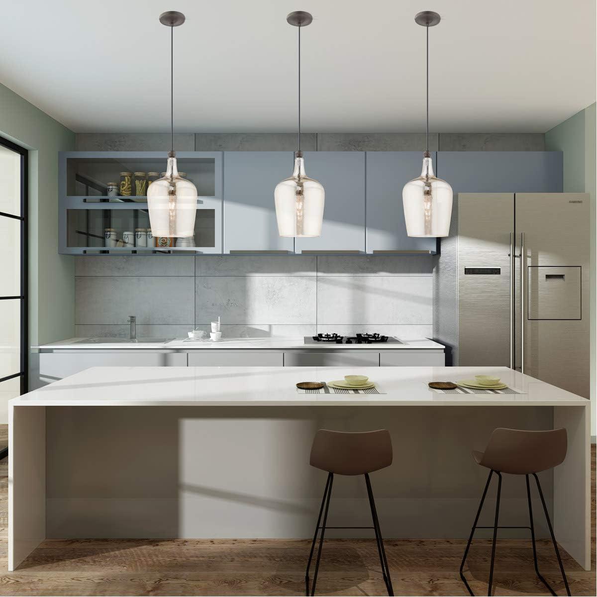 Livex Lighting Art Glass 1 - Light Pendant in  English Bronze