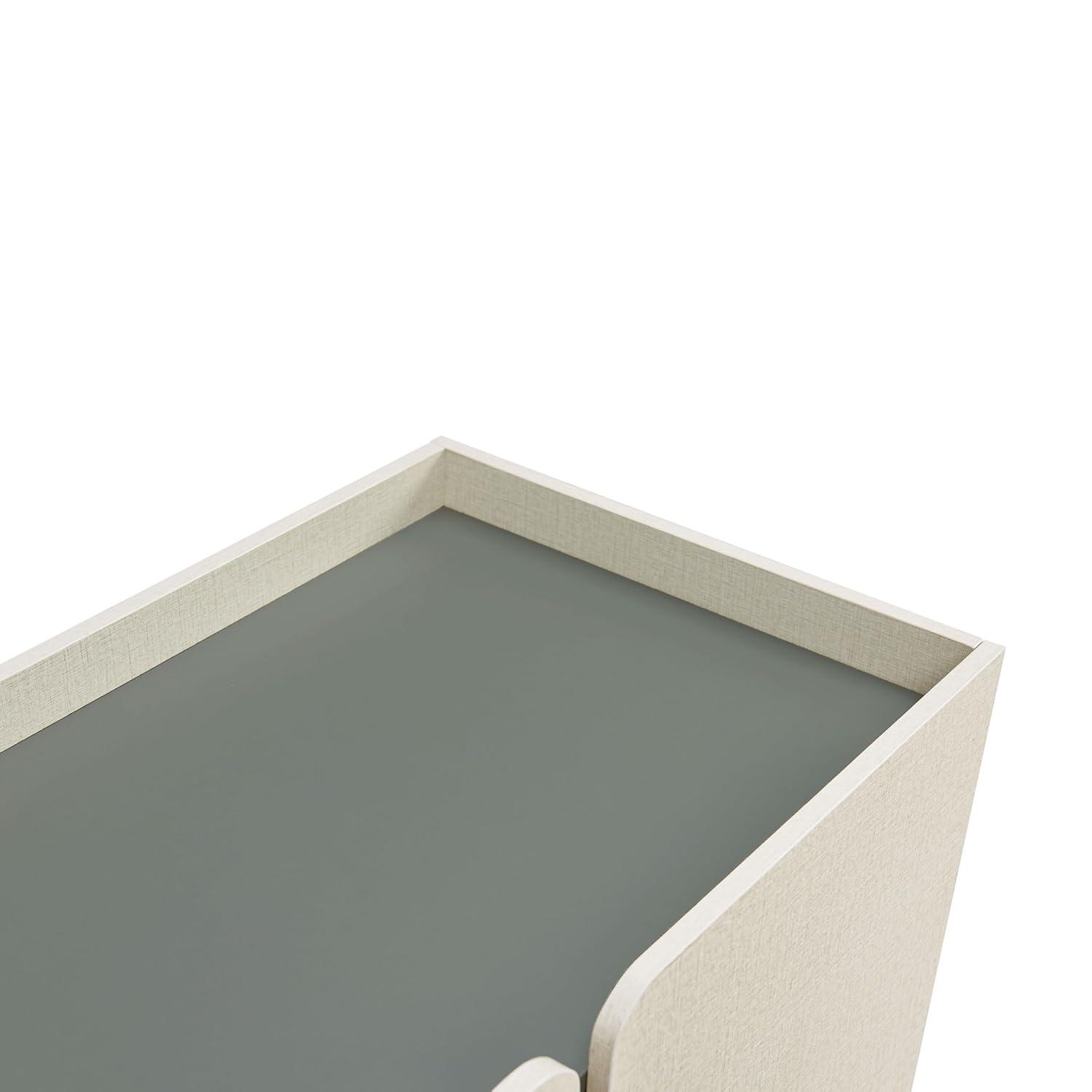 24/7 Shop at Home Elwin 60" Modern Sideboard Buffet, Storage Cabinet with Doors and Adjustable Shelves for Dining, Living Room, Kitchen, Entryway, Office, Cream Weave & Sage Green