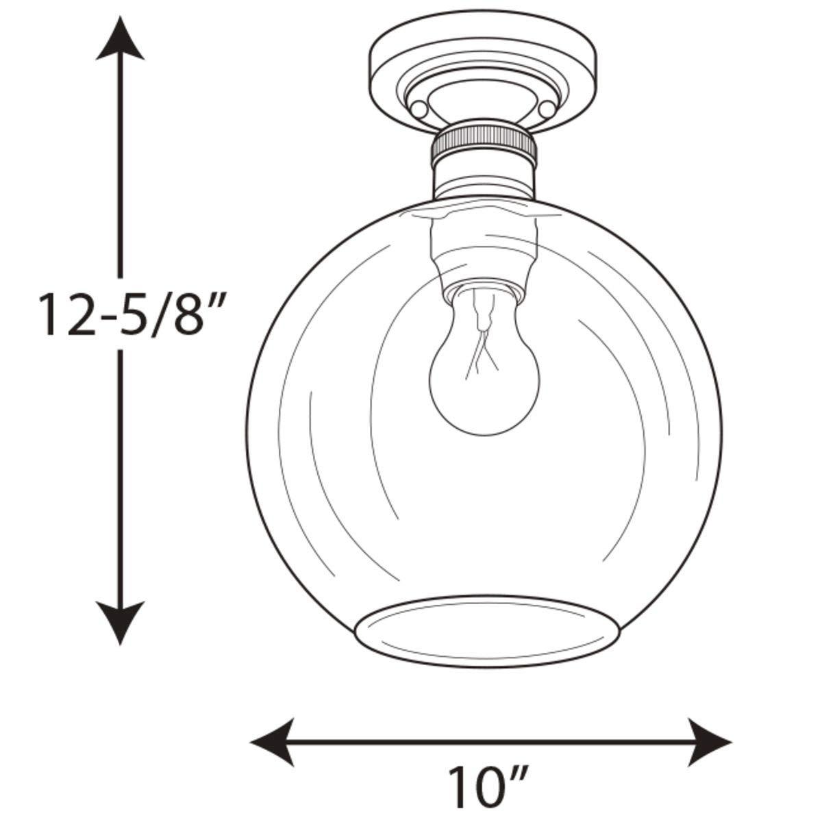 Progress Lighting - One Light Flush Mount - Close-to-Ceiling - Hansford -