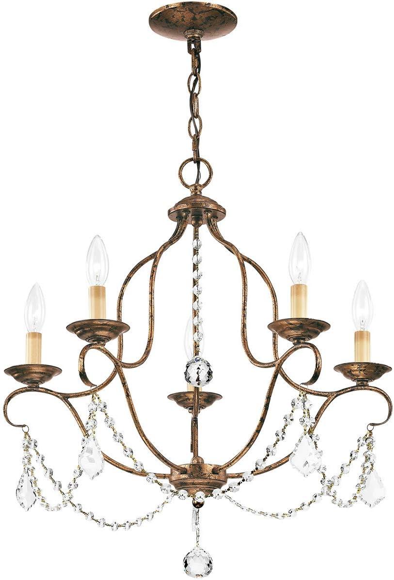 Livex Lighting Chesterfield 5 - Light Chandelier in  Hand Applied Venetian Golden Bronze