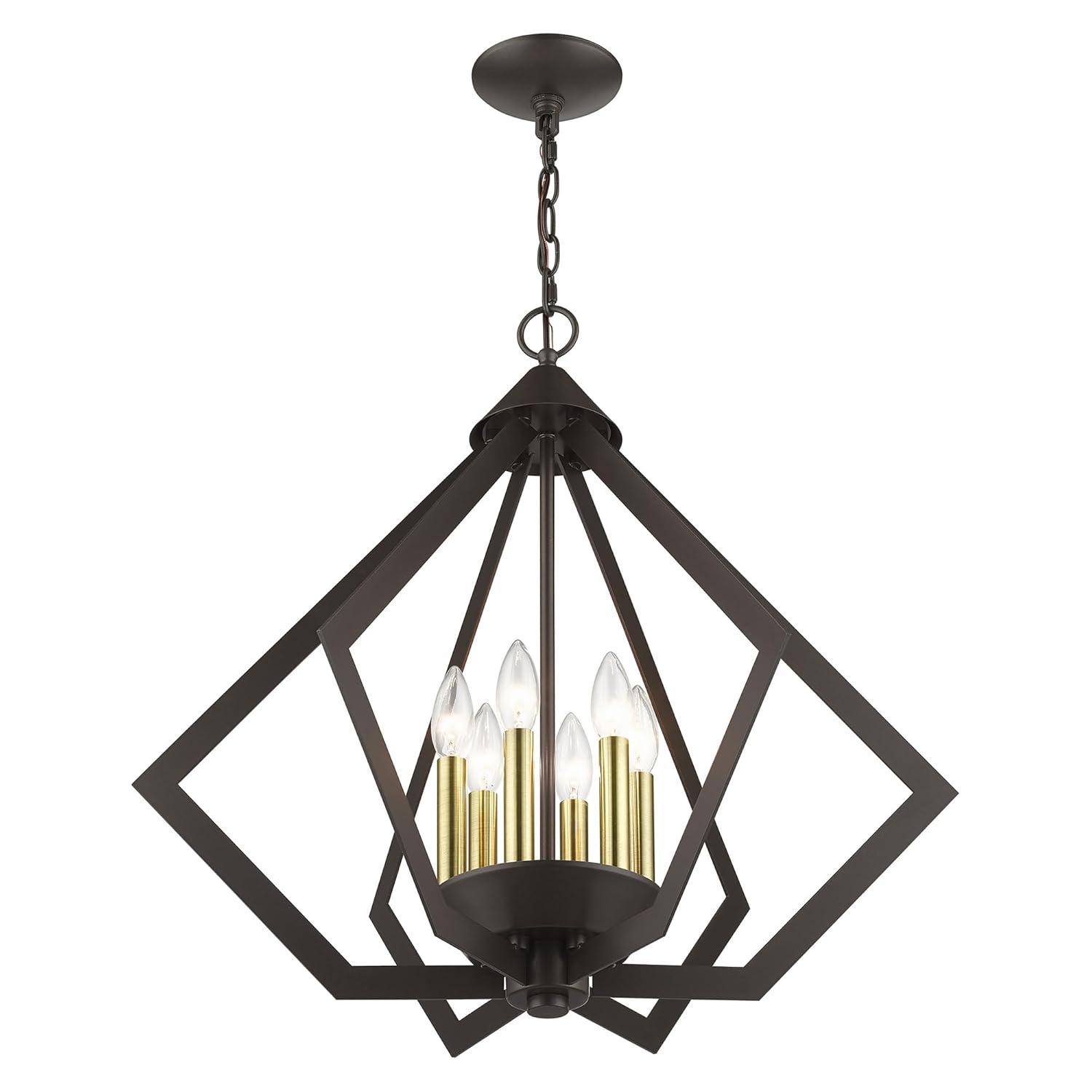 Livex Lighting Prism 6 - Light Chandelier in  Black