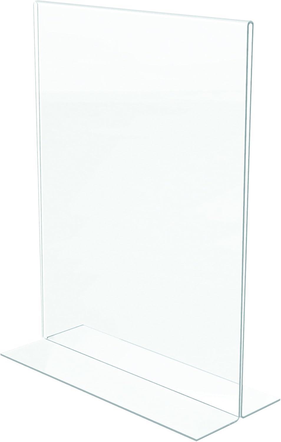 Deflect-O Corporation Classic Image Stand-Up Two-Sided Desktop Sign Holder, Plastic, 8-1/2 x 11