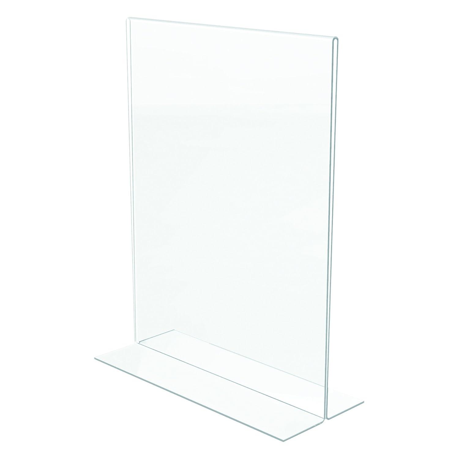 Deflect-O Corporation Classic Image Stand-Up Two-Sided Desktop Sign Holder, Plastic, 8-1/2 x 11