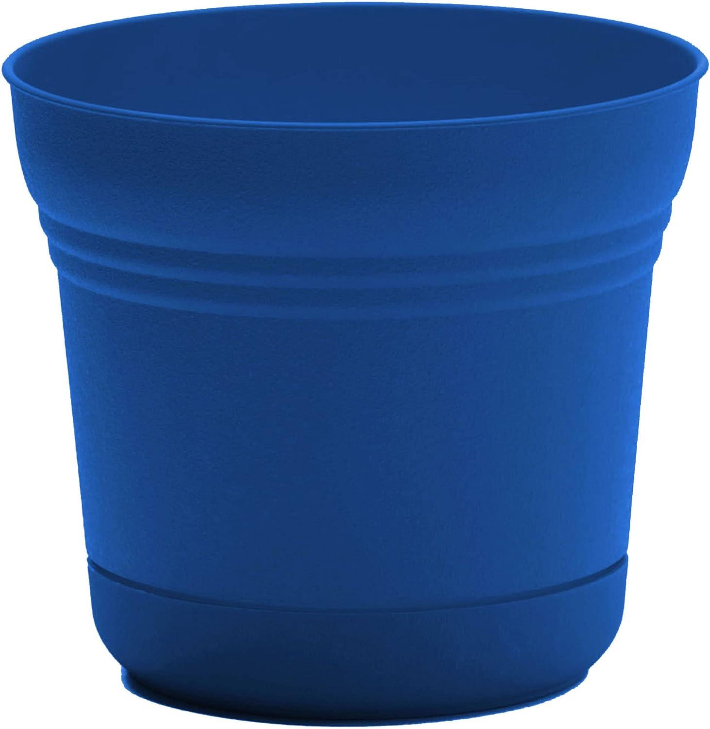 Classic Blue Saturn 12" Round Indoor/Outdoor Planter