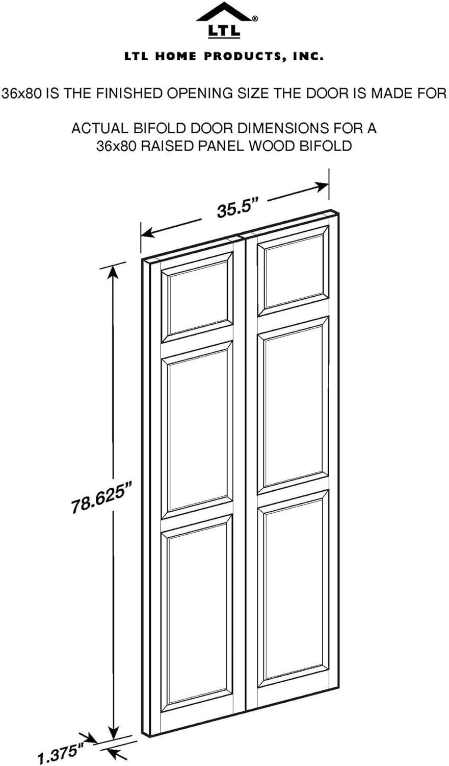 AWC Model 147 Sedona Glass Bifold Door 36"wide x 80"high Unfinished Pine