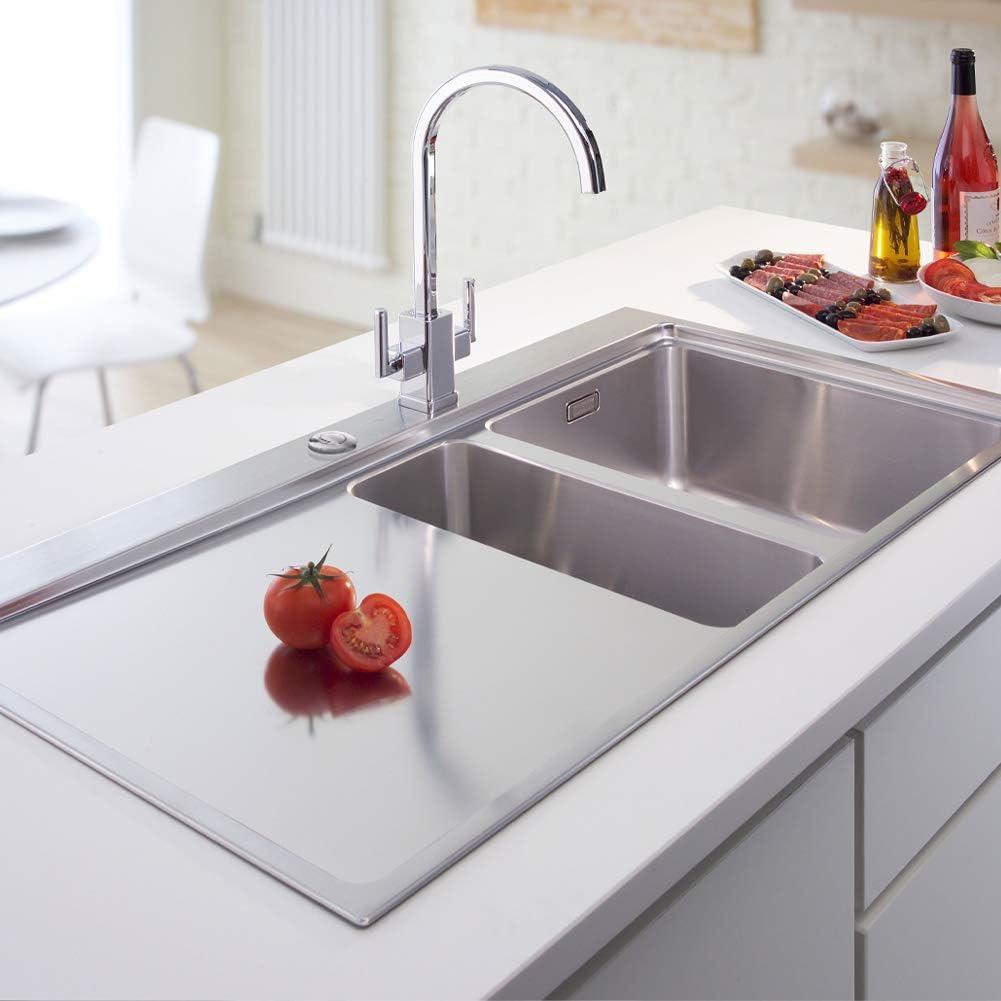 Air Activated Switch Button, Sink Top Stainless Steel Polished Push Airbutton for Food Waste Garbage Disposal Part (LONG, 2.5 Inch)