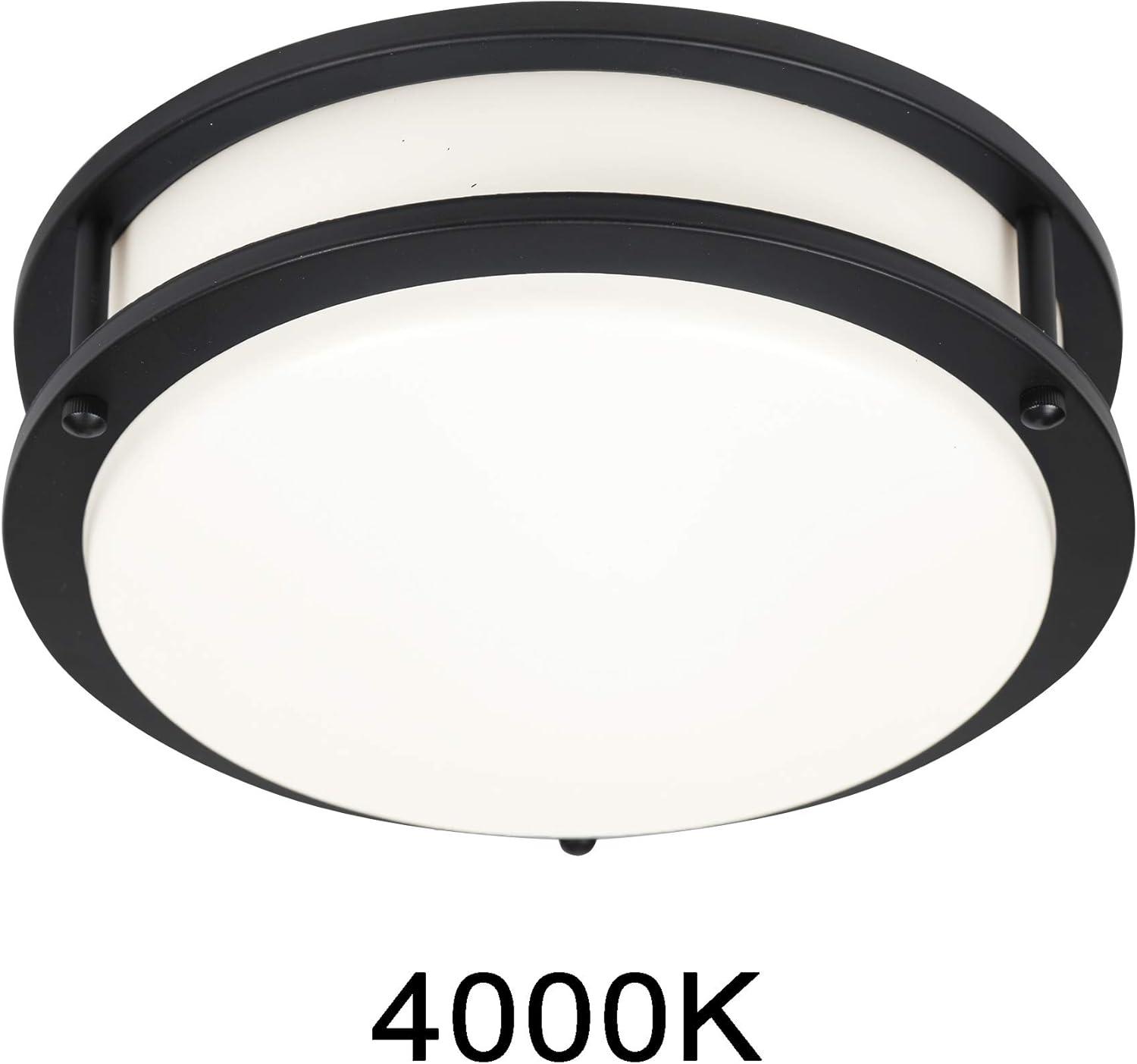 Contemporary 10'' Oil Rubbed Bronze LED Flush Mount Ceiling Light