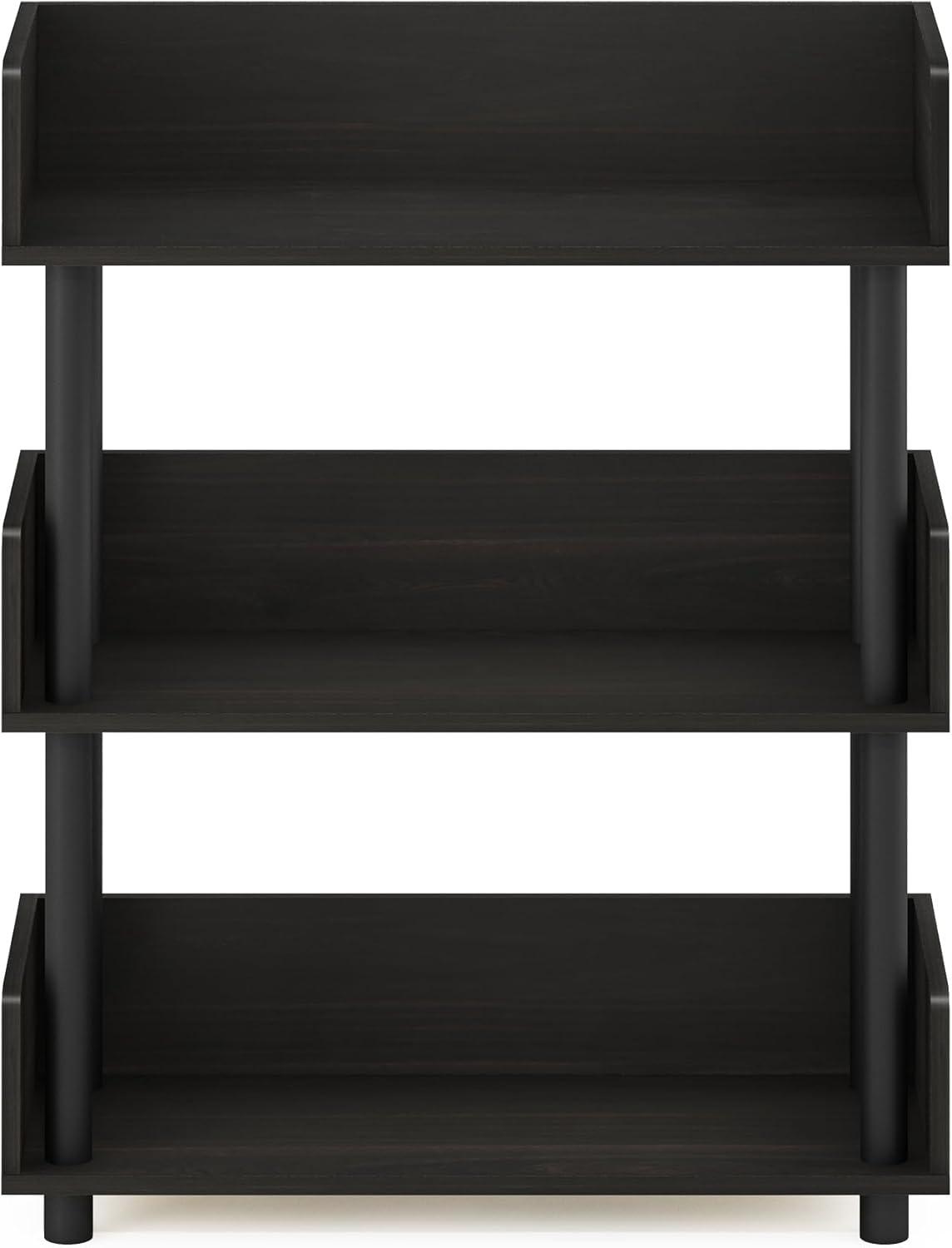 Furinno Turn-N-Tube 3-Tier Toolless Freestanding Multipurposes Display Rack, Espresso