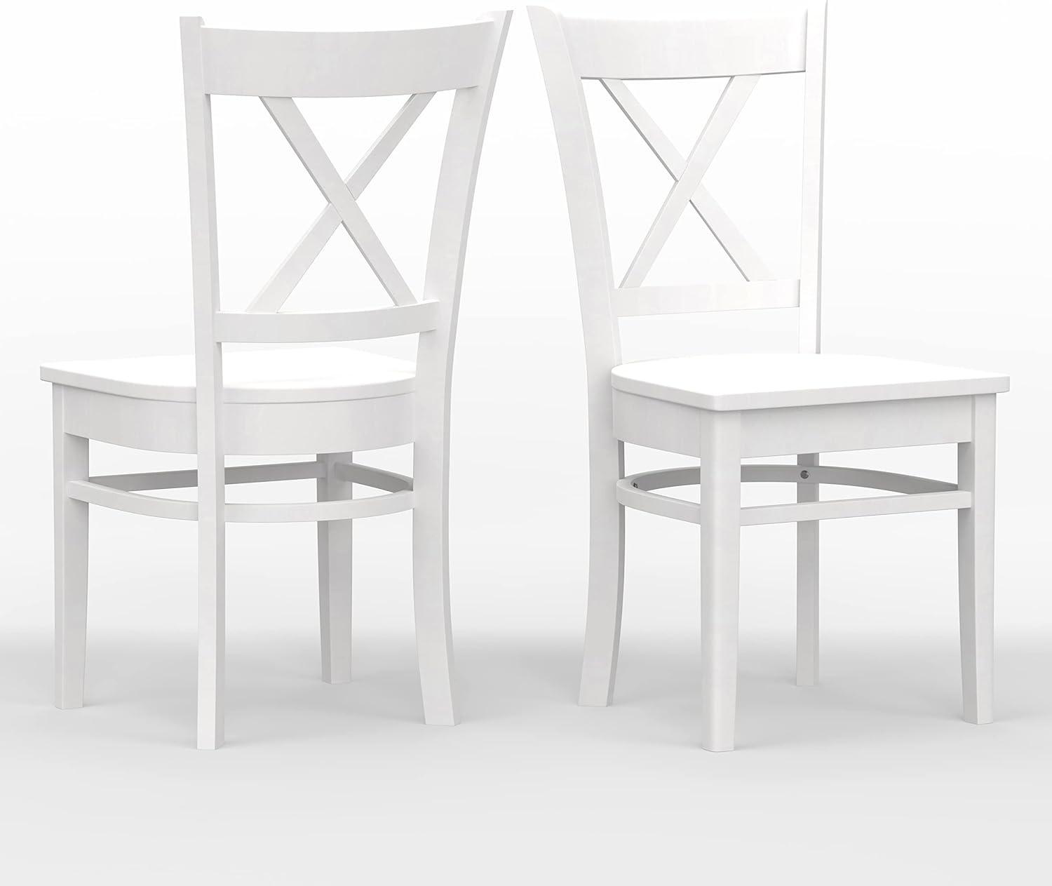 Glenwillow Home Cross Back Solid Wood Dining Chairs (Set of 2)