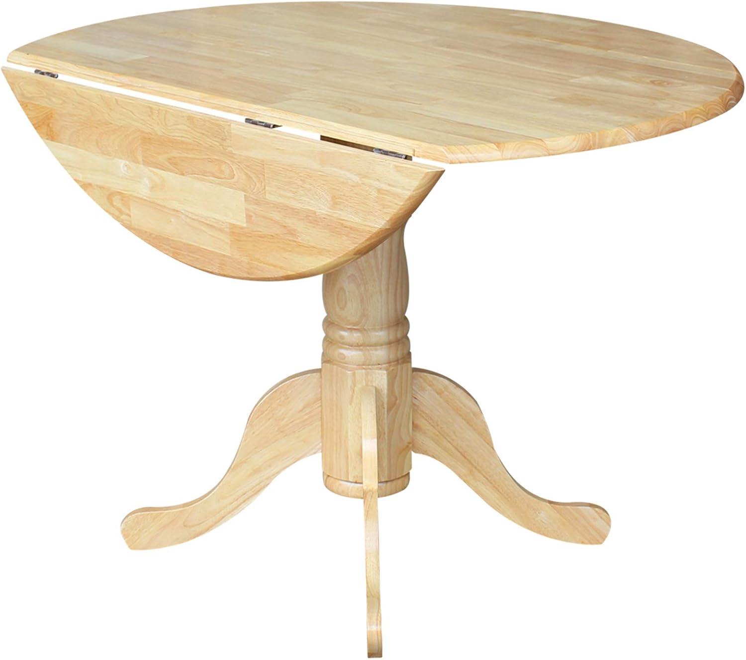 42" Mason Round Dual Drop Leaf Dining Table - International Concepts