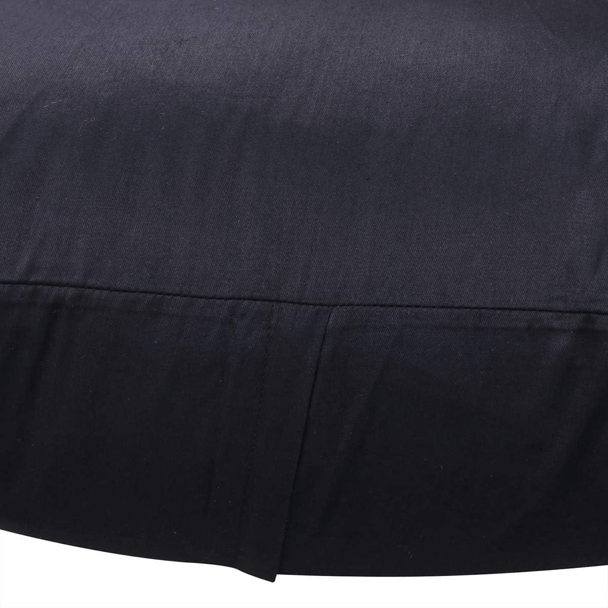 Thmyo 4-Pack 100% Cotton Comfortable Solid Decorative Throw Pillow Case Square Cushion Cover Pillowcase Sublimation Blank Pillow Covers Christmas DIY Throw Pillowcase for Sofa(18x18inch/45x45cm,Black)