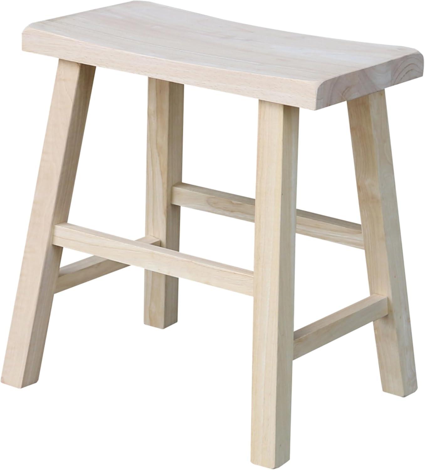 18" Saddle Seat Stool Hardwood Natural - International Concepts