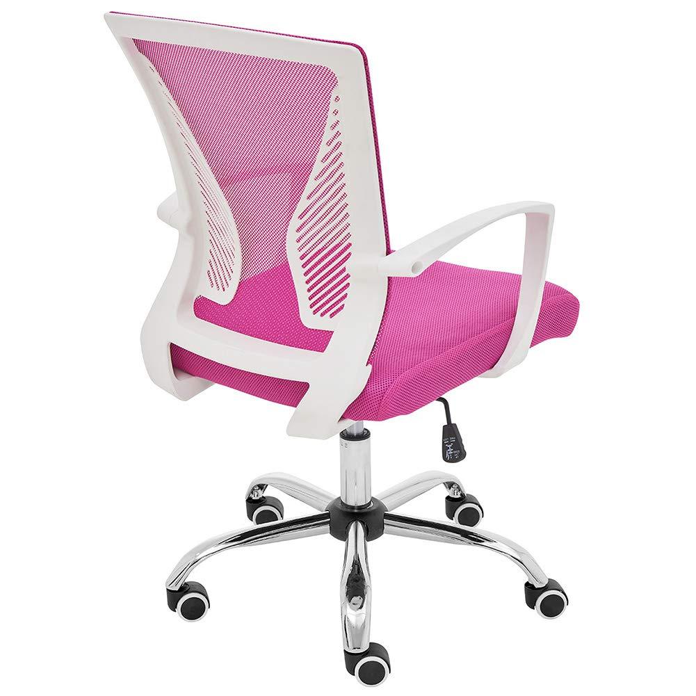 Modern Home Zuna Mid-Back Office Chair - White/Pink