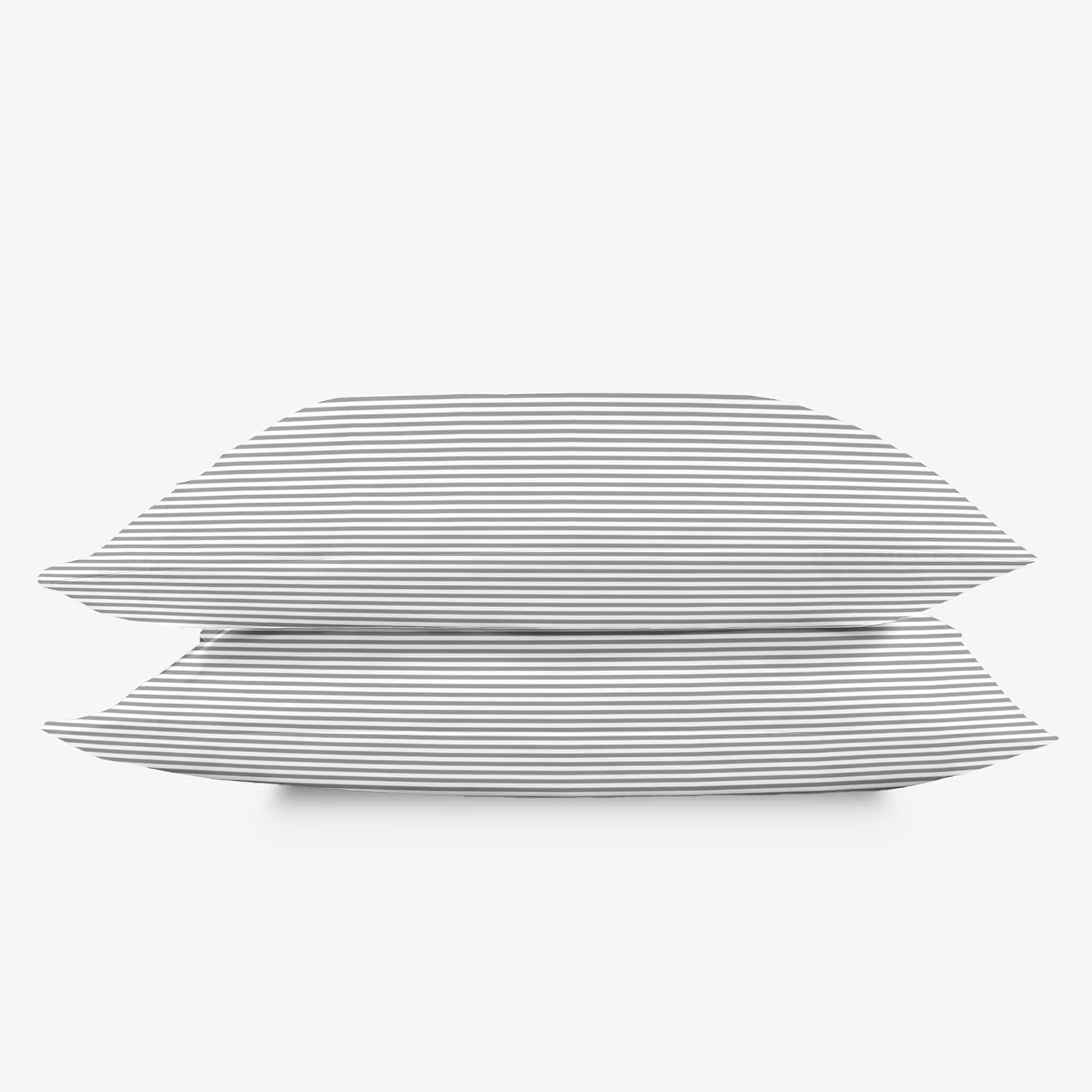 King Size Striped Tencel Lyocell Pillowcase Set