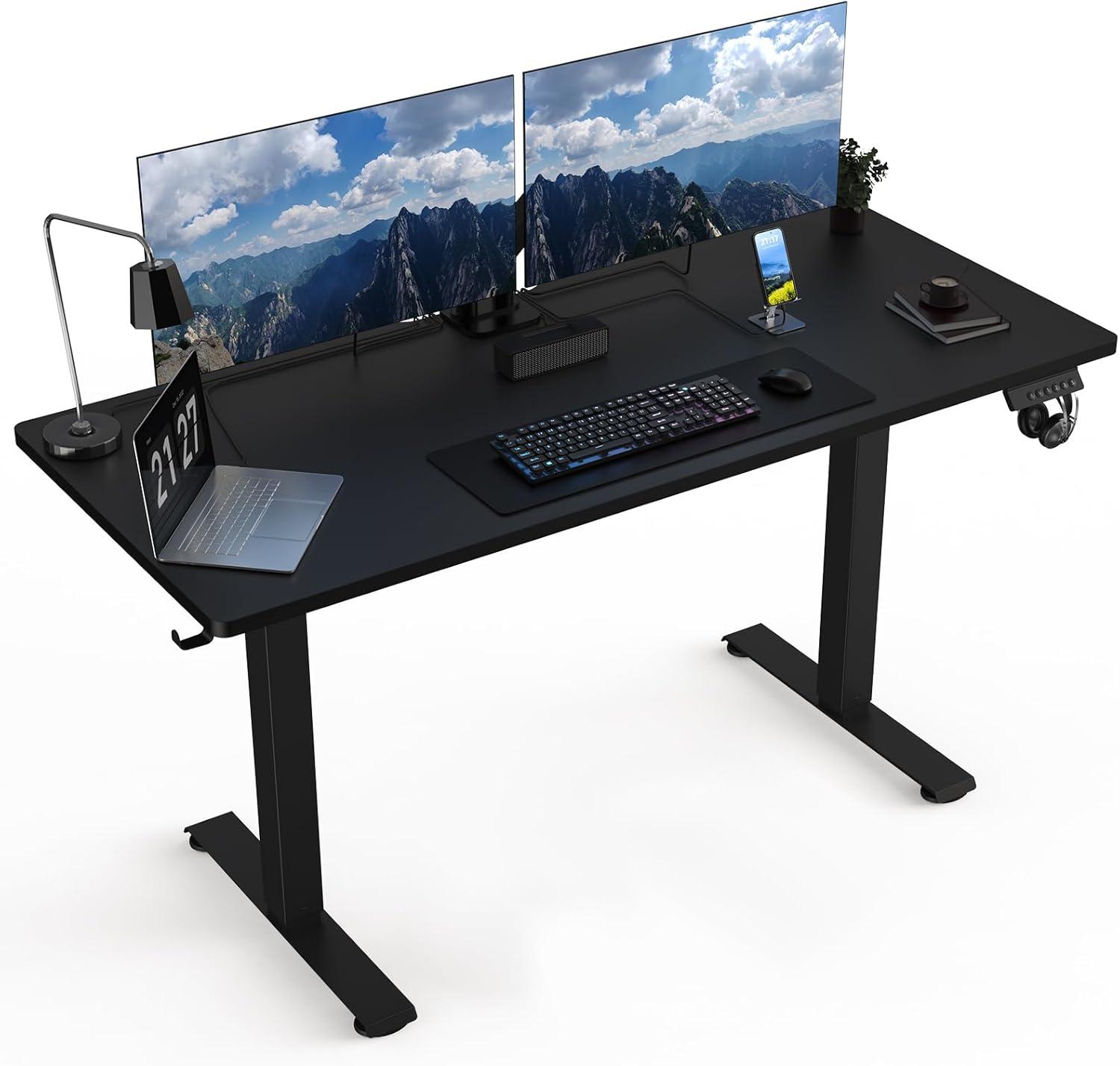 Vivo VIVO 55" x 24" Electric Sit Stand Desk, Height Adjustable Workstation (E155TB series)