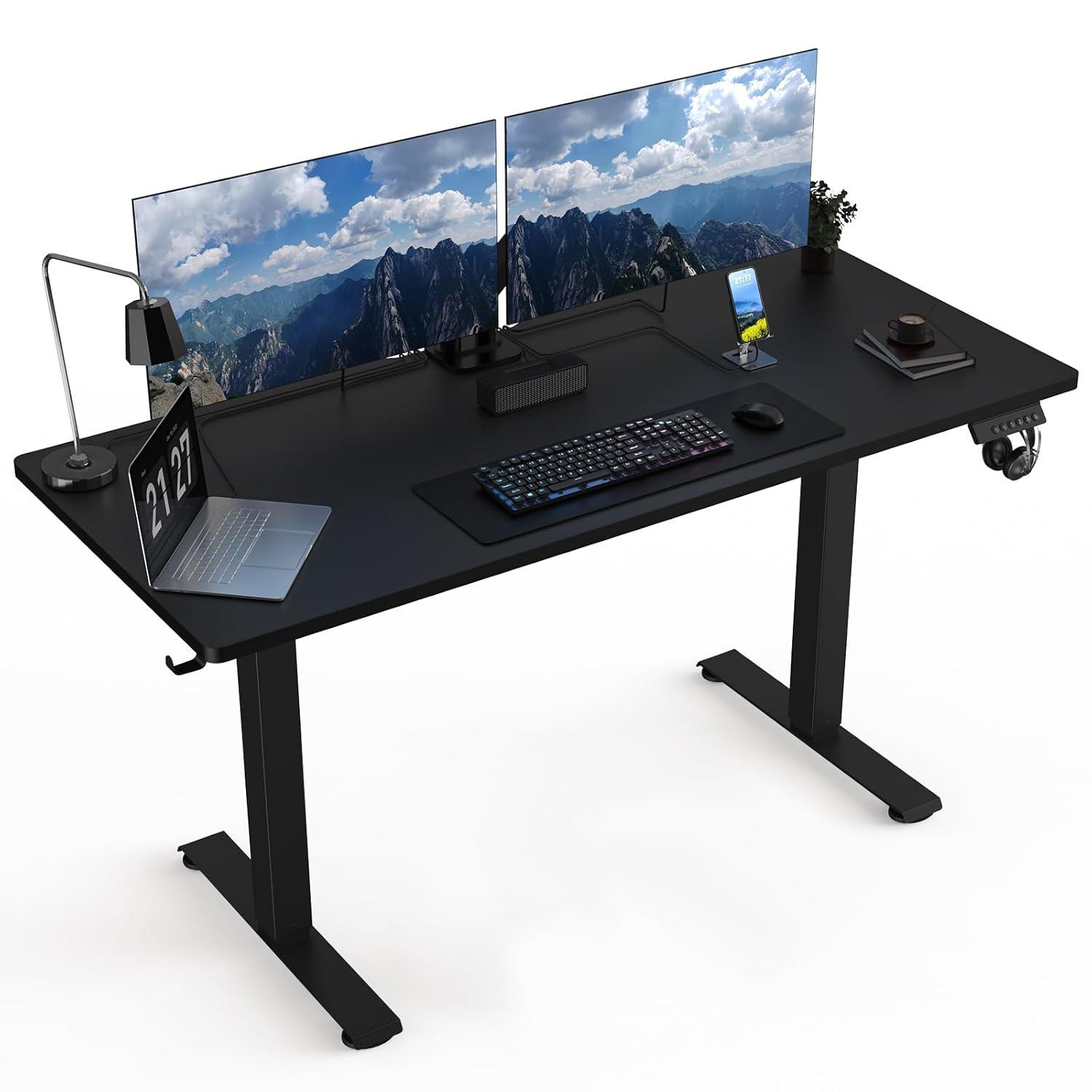 Vivo VIVO 55" x 24" Electric Sit Stand Desk, Height Adjustable Workstation (E155TB series)