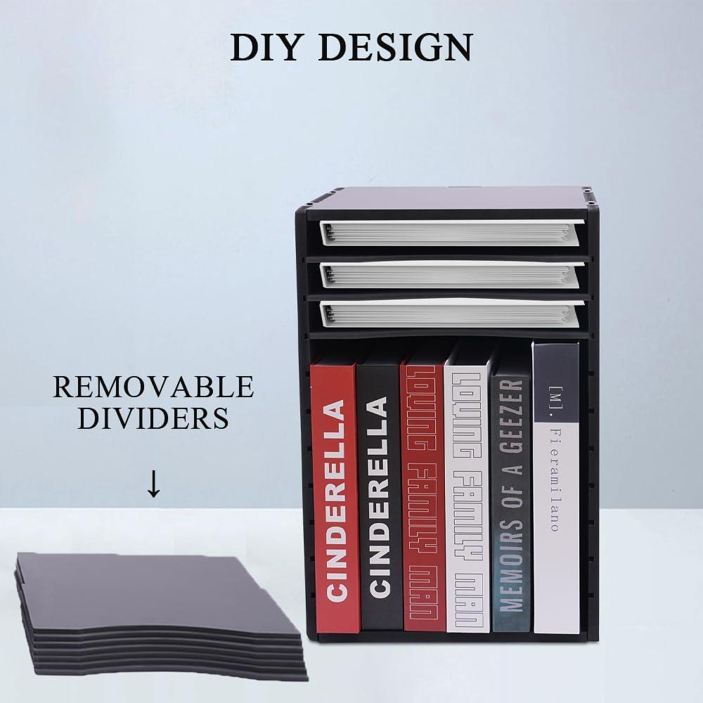 AdirOffice 500 Series 11 Compartment Wooden Literature Organizer 10.75" x 11.8" Black (500-11-BLK)