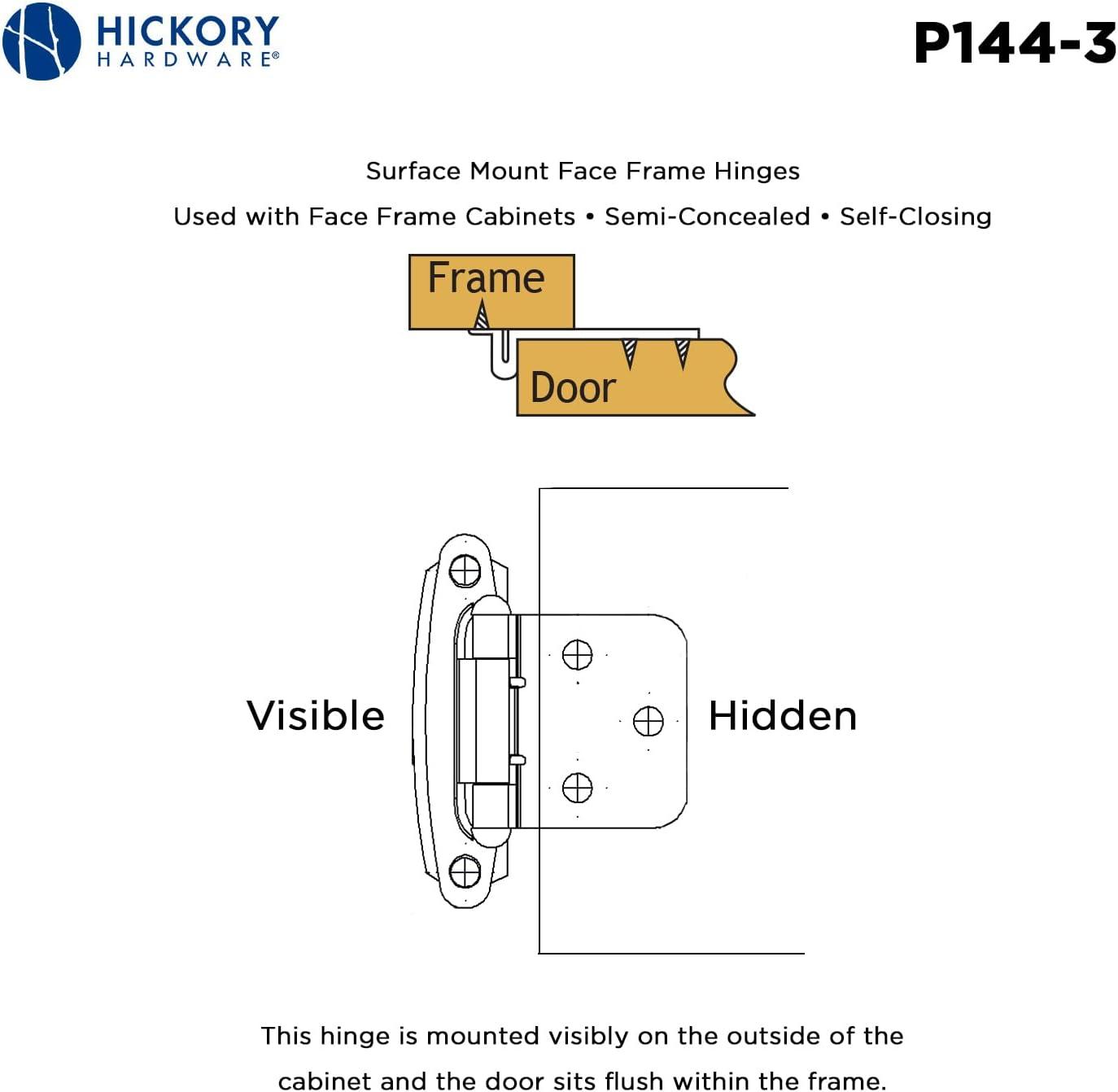 Polished Brass Self-Closing Flush Cabinet Hinges